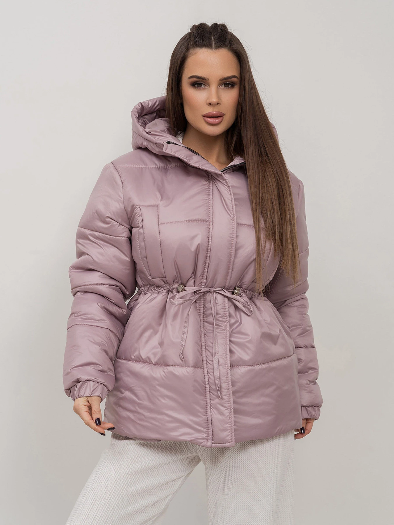 Куртки и дубленки ISSA Plus модель SA-508_розовый Куртки и дубленки ISSA Plus модель SA-508_розовый Фото