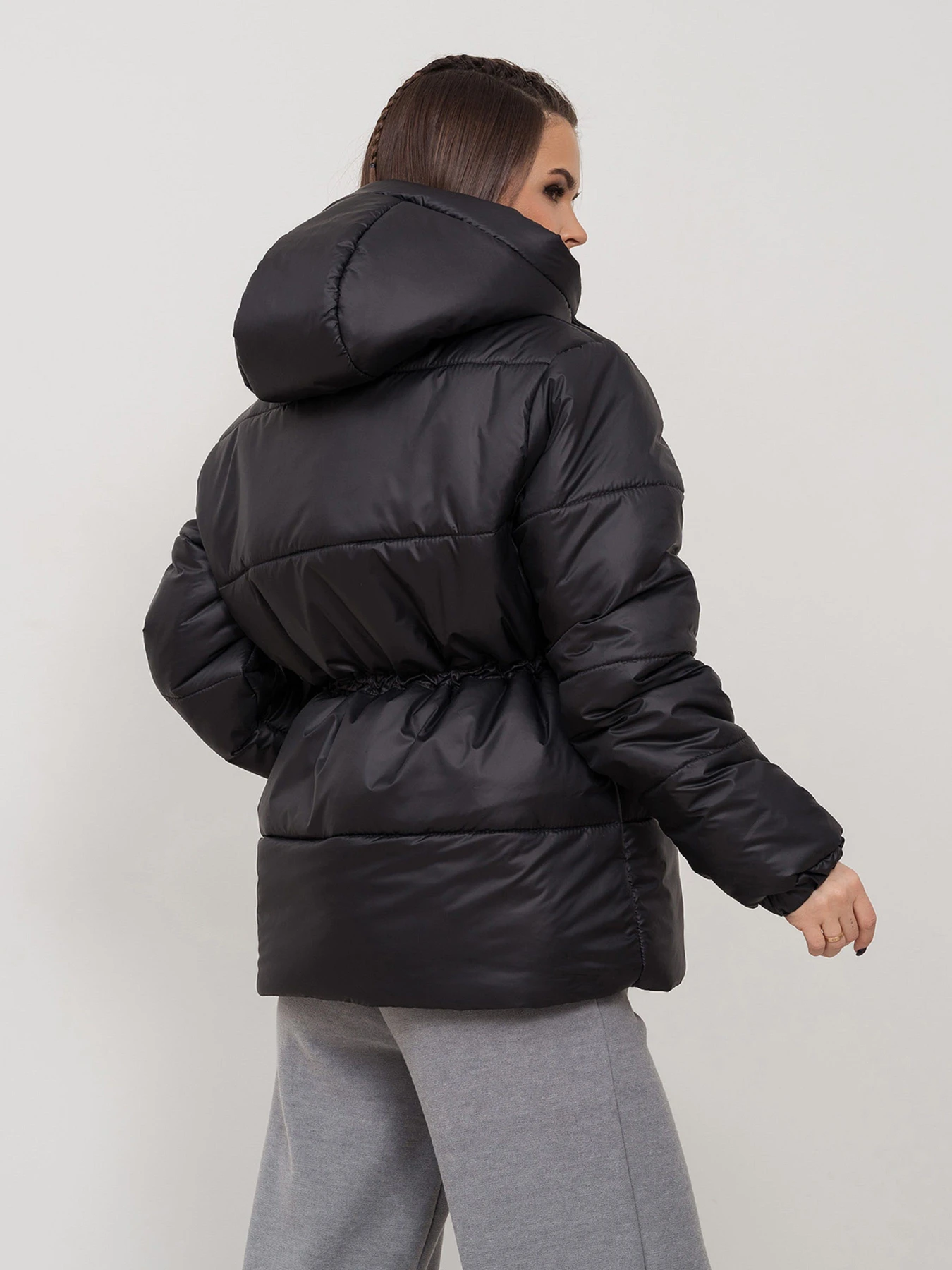 Куртки и дубленки ISSA Plus модель SA-508_черный Куртки и дубленки ISSA Plus модель SA-508_черный Фото