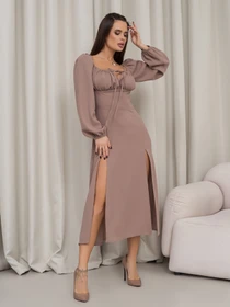 Сукні ISSA Plus модель 14447_бежевый Фото