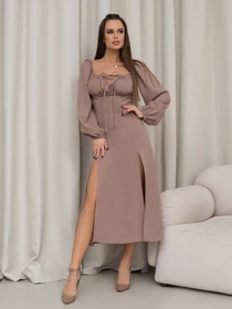 Сукні ISSA Plus модель 14447_бежевый Фото
