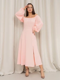 Сукні ISSA Plus модель 14448_розовый Фото
