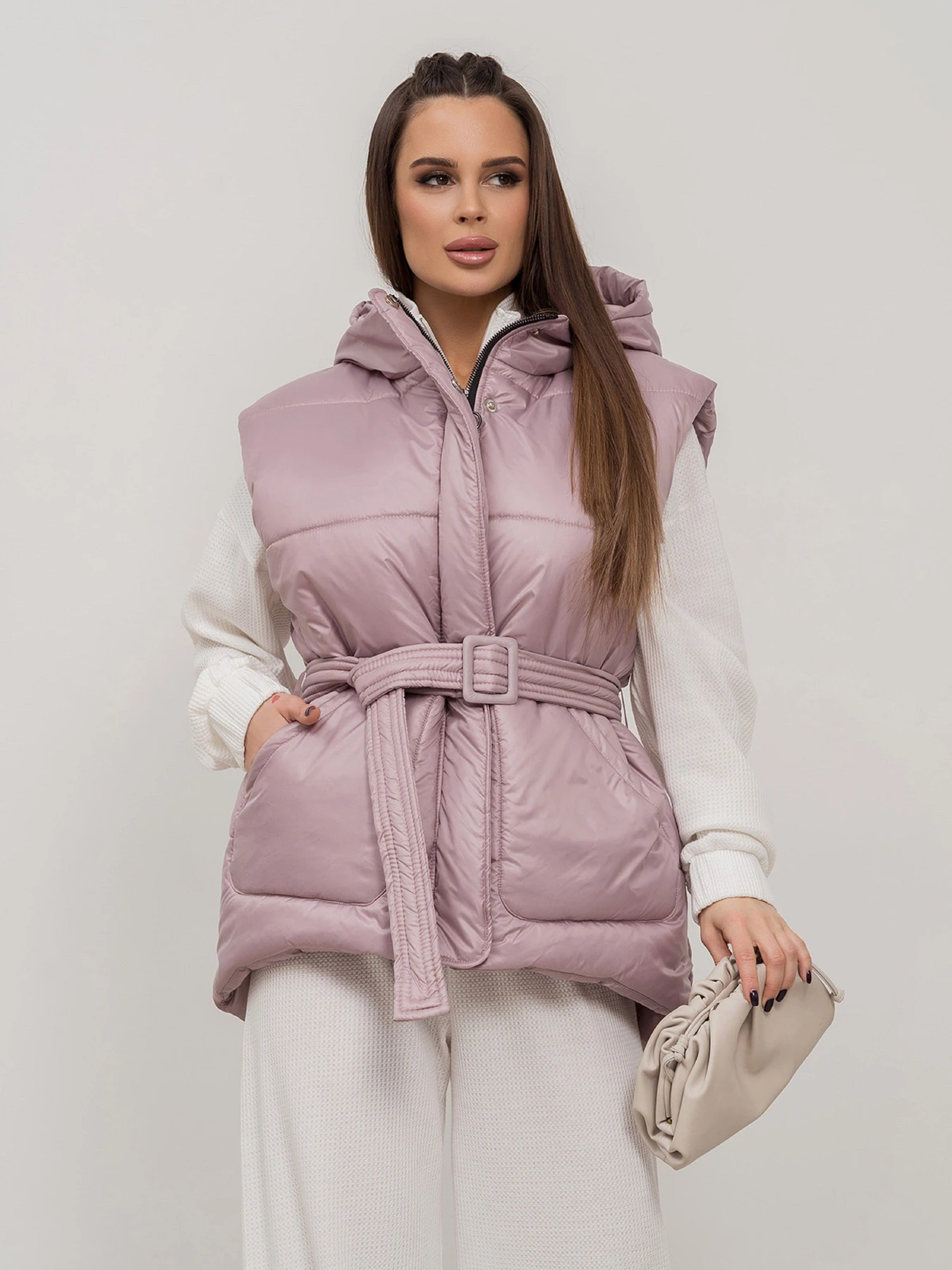 Куртки та дублянки ISSA Plus модель SA-505_розовый Фото