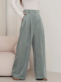 Брюки ISSA Plus модель 13749_оливковый Фото