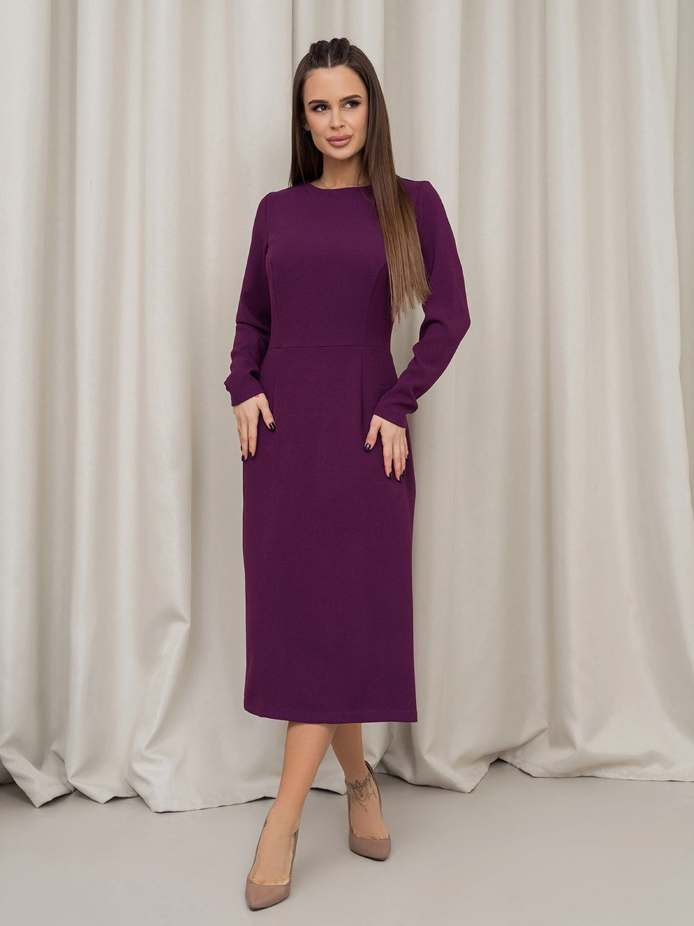 Сукні ISSA Plus модель 13842_фиолетовый Сукні ISSA Plus модель 13842_фиолетовый Фото
