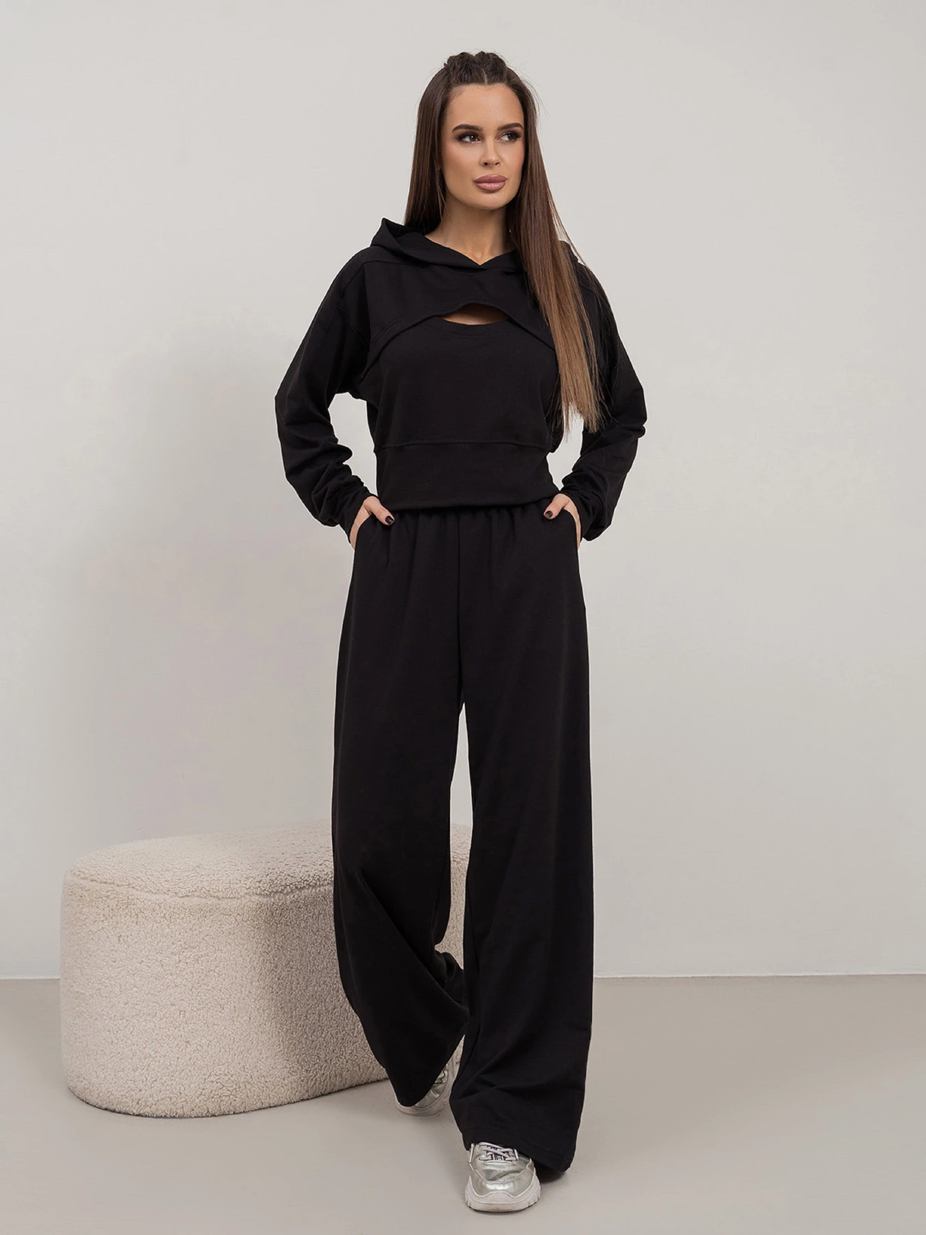 Костюми ISSA Plus модель 14462_черный Костюми ISSA Plus модель 14462_черный Фото
