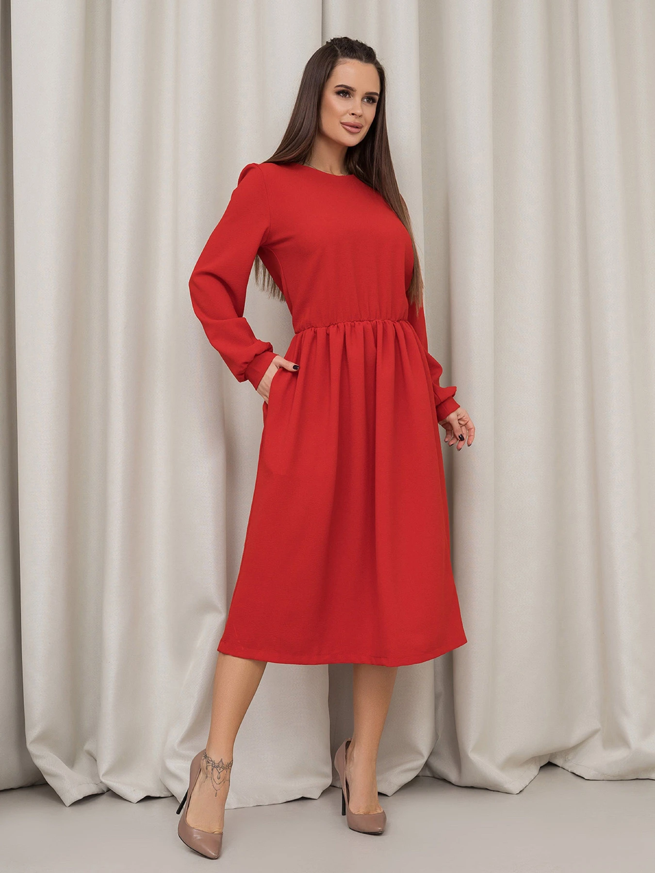 Сукні ISSA Plus модель 14463_красный Сукні ISSA Plus модель 14463_красный Фото