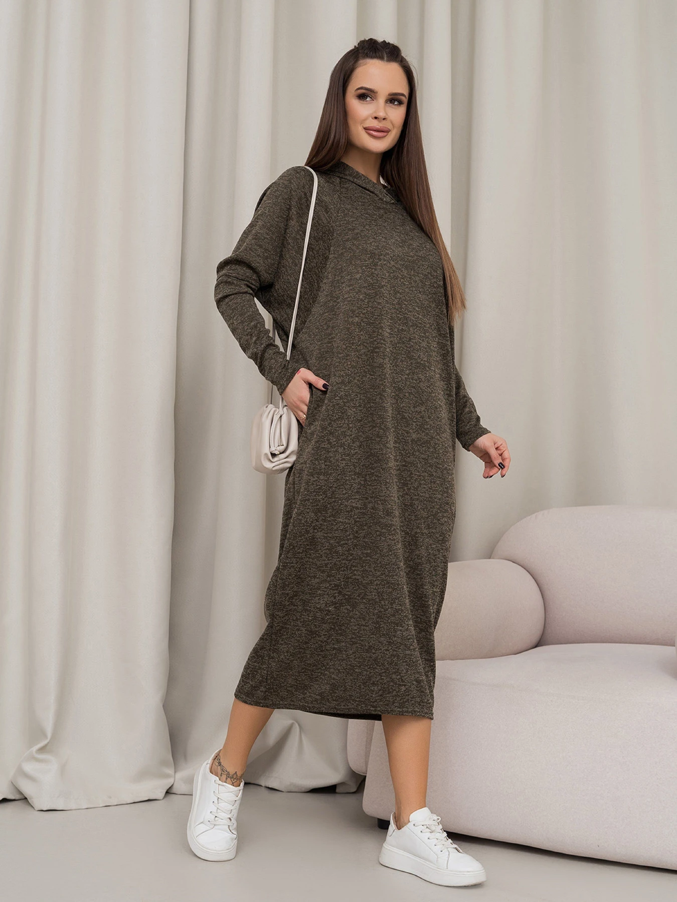 Платья ISSA Plus модель 14466_хаки Платья ISSA Plus модель 14466_хаки Фото