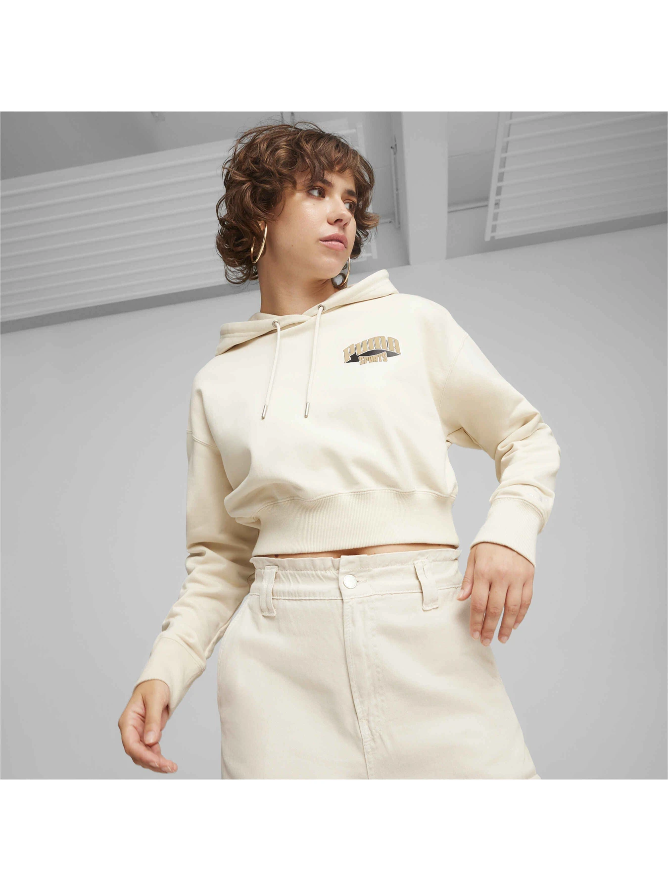 Худи и свитшоты PUMA Team Cropped Hoodie модель 624346 Фото