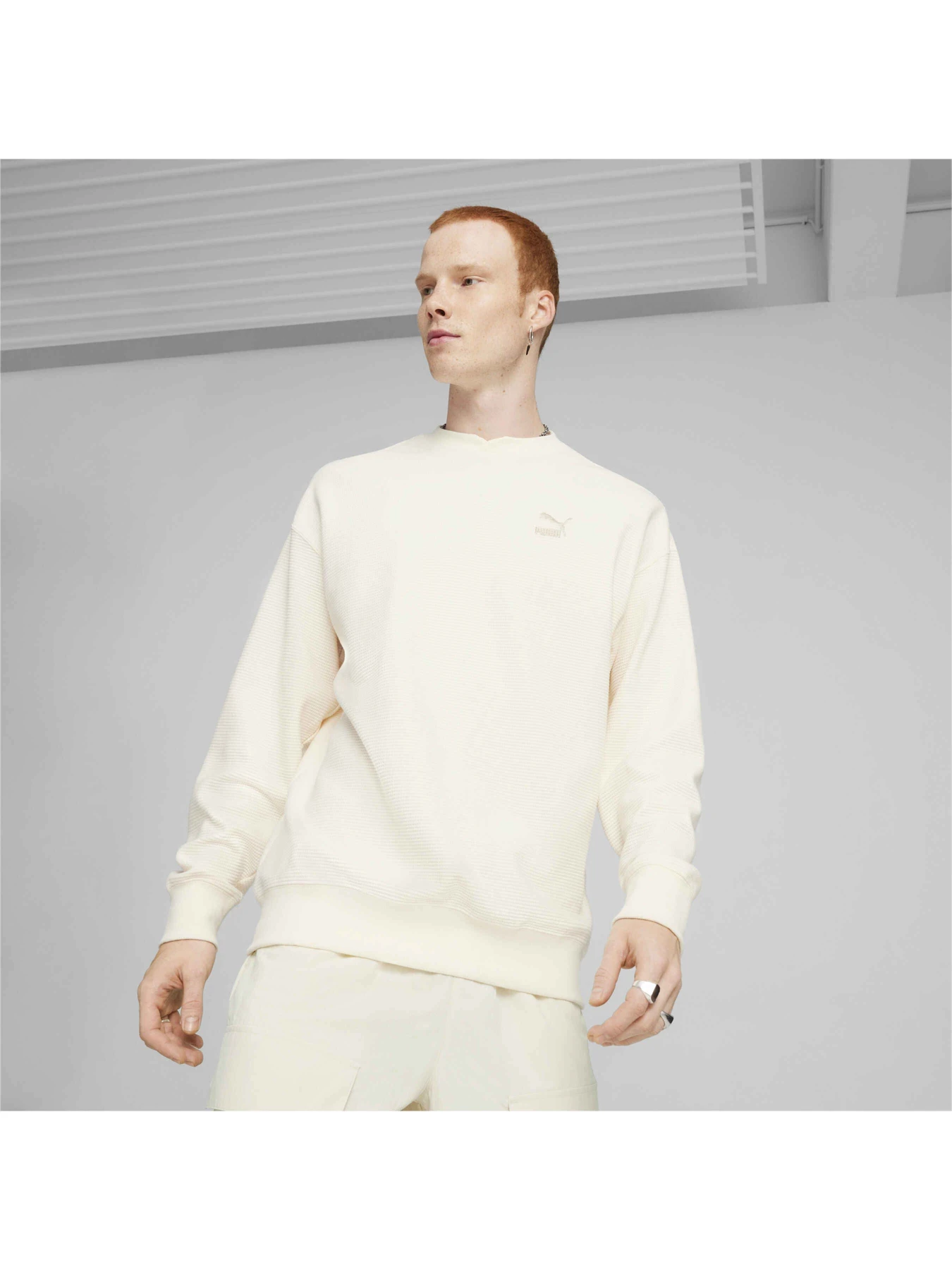 Худи и свитшоты PUMA Classics Waffle Crew модель 624253 Худи и свитшоты PUMA Classics Waffle Crew модель 624253 Фото