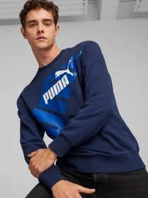 Худі та світшоти PUMA Power Graphic Crew модель 678961 Фото