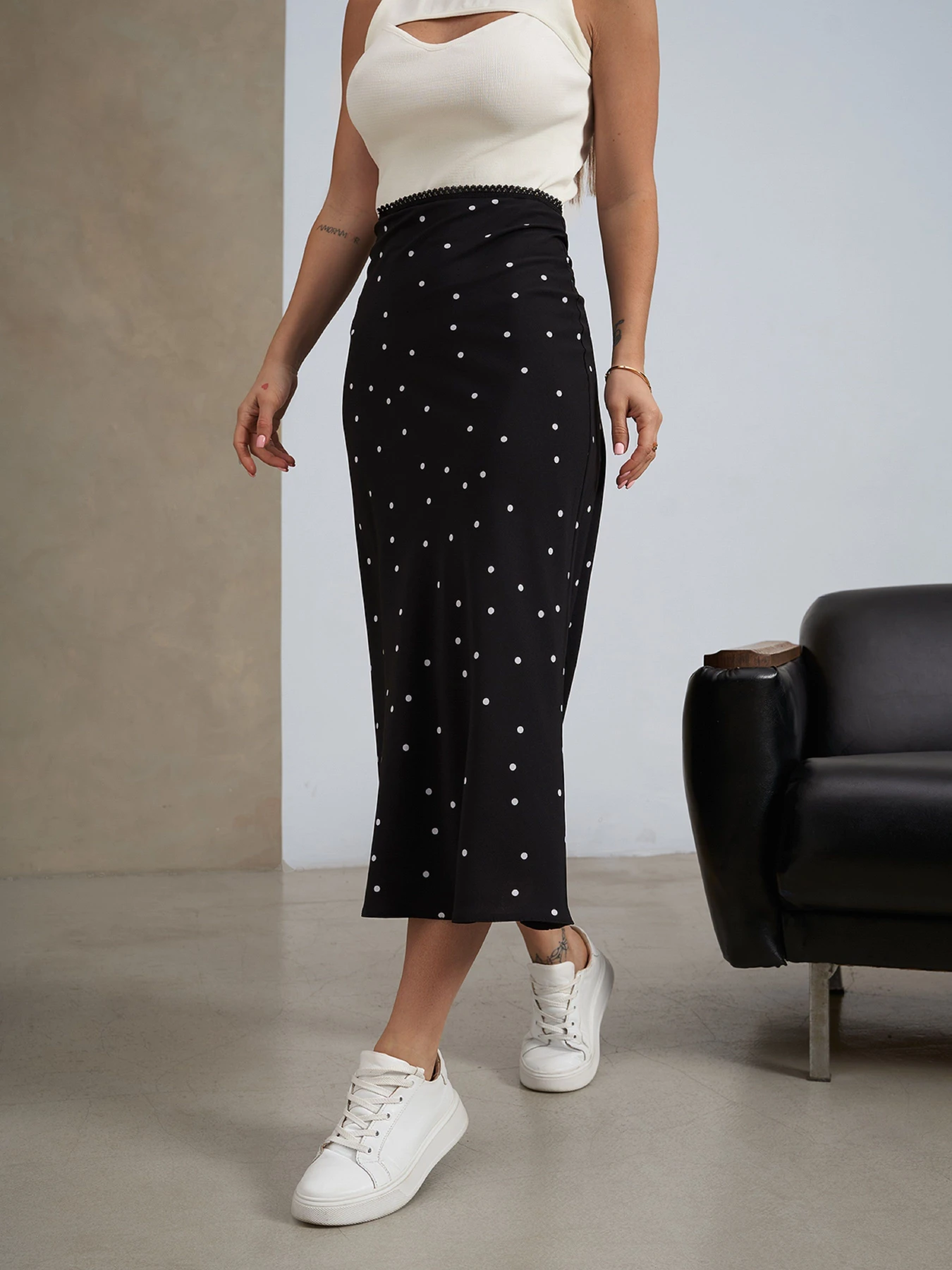 Юбки ISSA Plus модель 14471_черный Фото