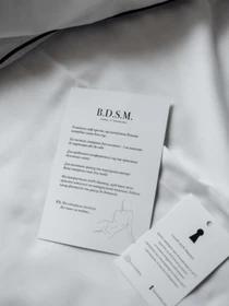 Комплект постільної білизни White з принтом "Дотик" B.D.S.M. модель SBCPKB01white Фото