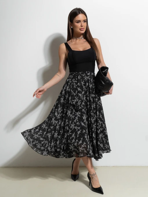 Юбки ISSA Plus модель 14524_черный Фото
