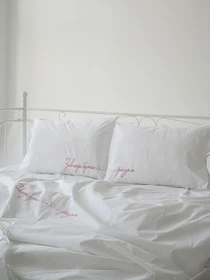 Комплект постільної білизни з вишивкою LEVAN HOME модель 0012 Фото