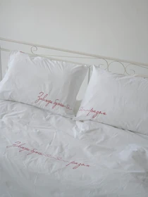 Комплект постільної білизни з вишивкою LEVAN HOME модель 0012 Фото