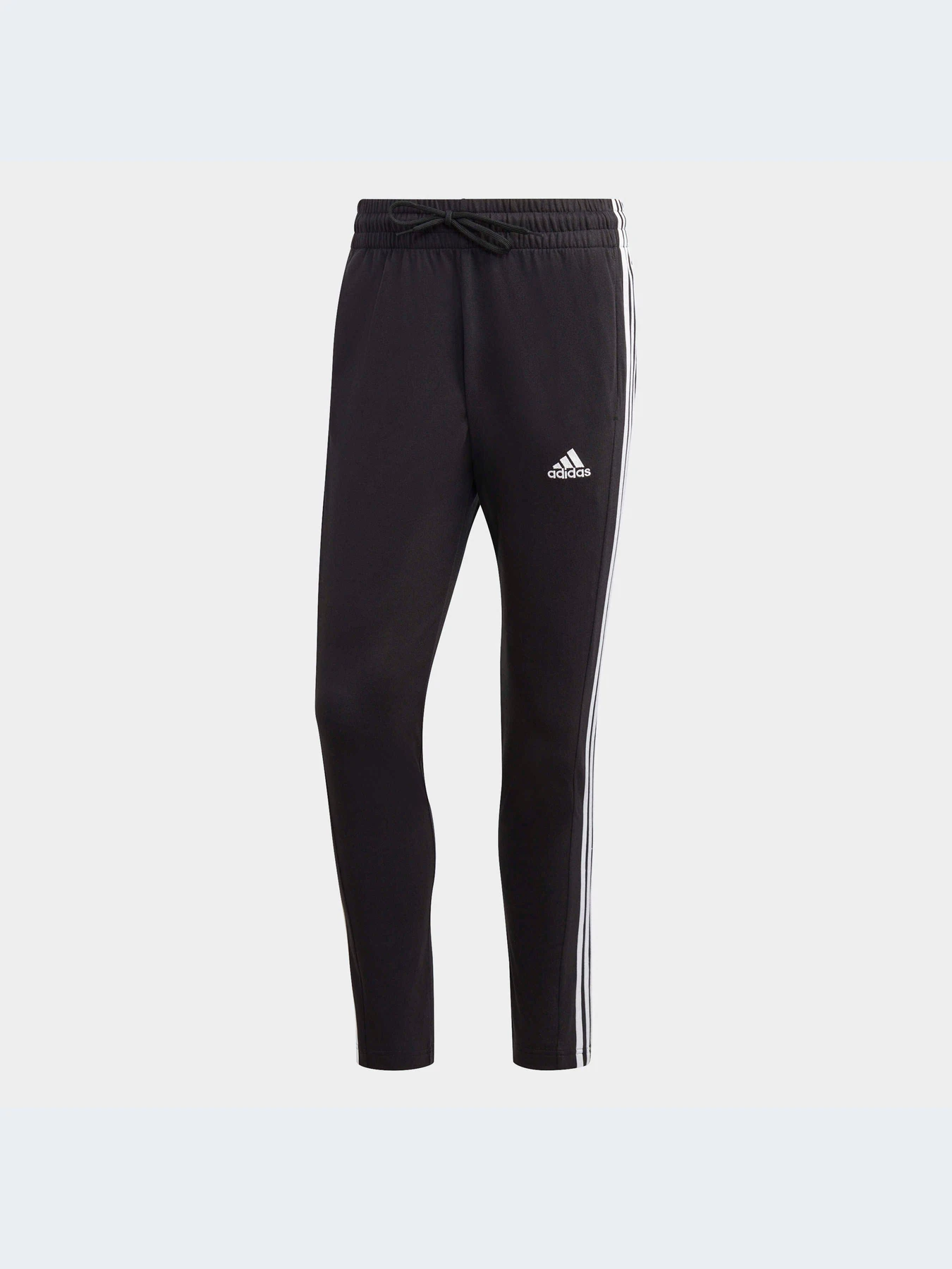 Штани Adidas Essentials Single Jersey Tapered Open Hem 3-Stripes Sportswear модель IC0044 Фото