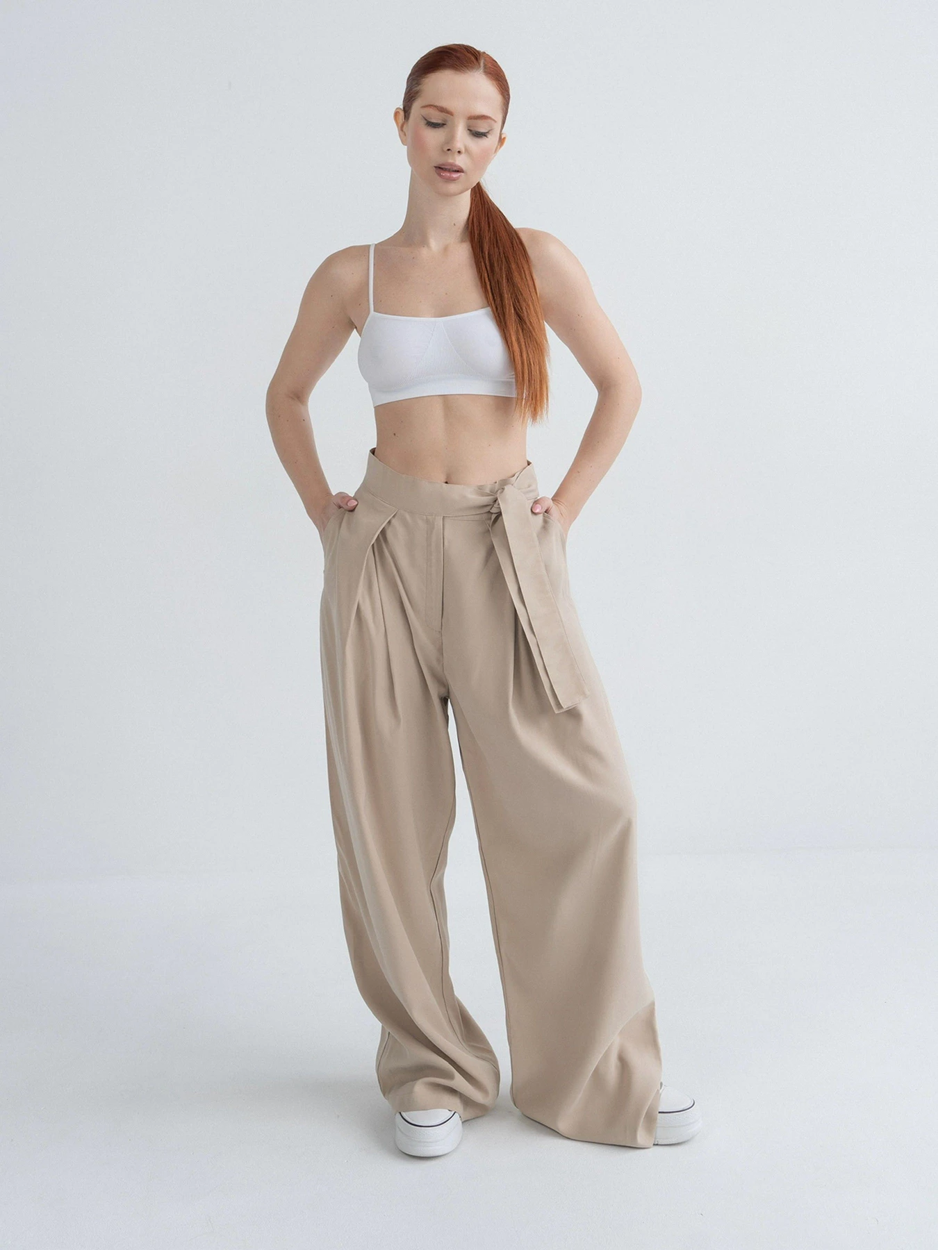 Штани IJ модель palazzo-beig Фото