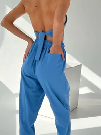 Брюки IJ модель lipuchki-linen-blue Фото
