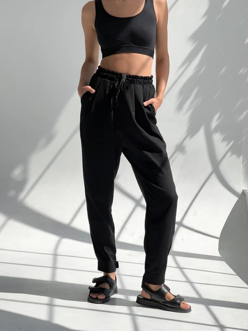 Штани IJ модель lipuchki-linen-black Фото