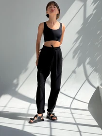 Брюки IJ модель lipuchki-linen-black Фото