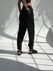 Брюки IJ модель lipuchki-linen-black Фото