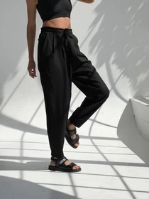 Брюки IJ модель lipuchki-linen-black Фото