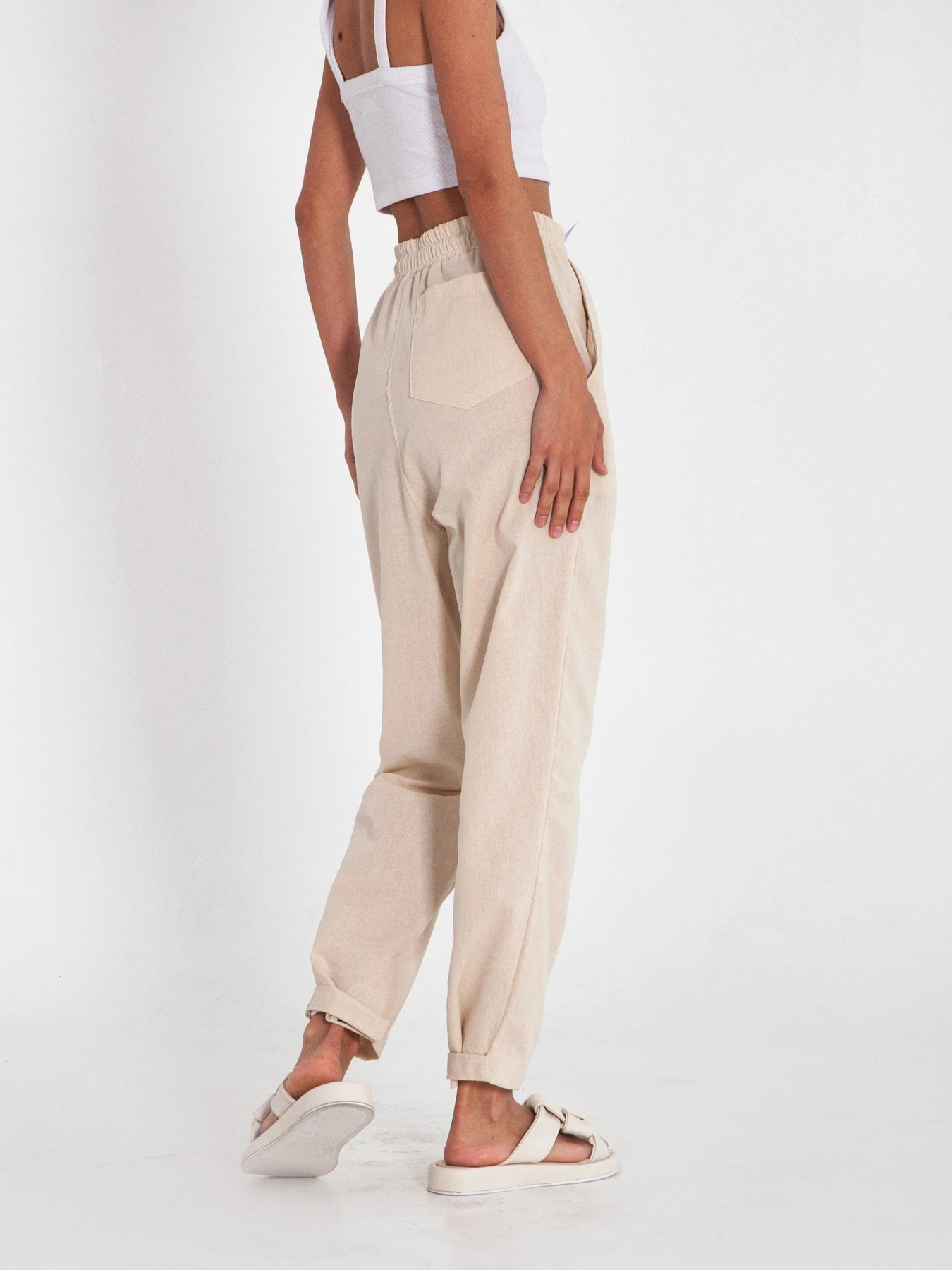 Брюки IJ модель lipuchki-linen-bej Брюки IJ модель lipuchki-linen-bej Фото