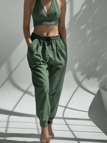 Штани IJ модель lipuchki-linen-haki Фото