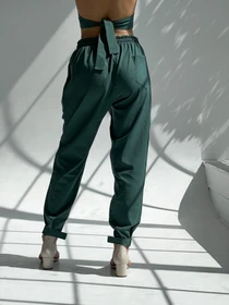 Брюки IJ модель lipuchki-linen-green Фото