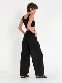 Брюки IJ модель wide-linen-black Фото