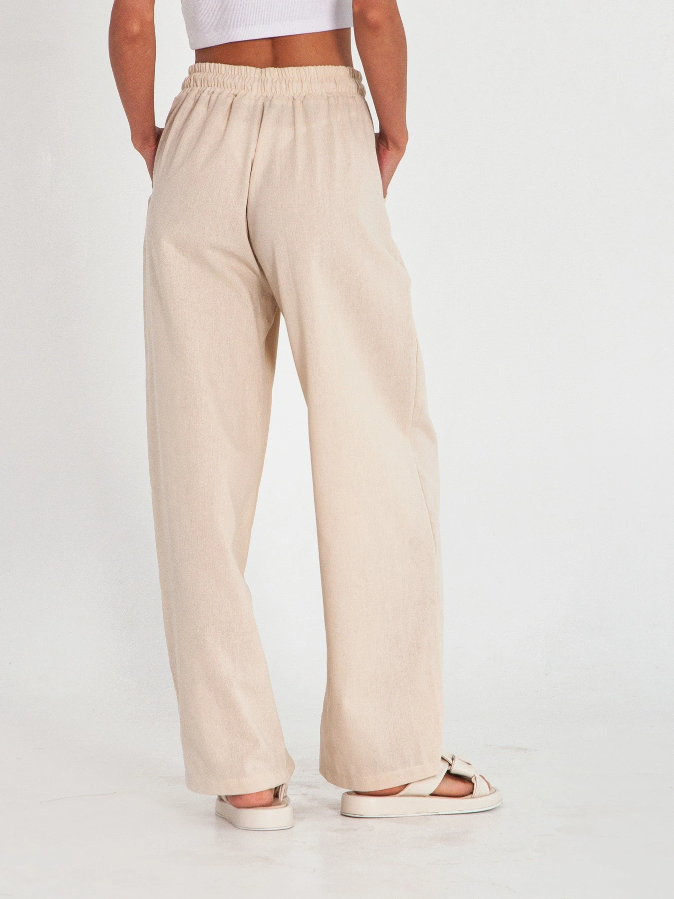 Брюки IJ модель wide-linen-bej Брюки IJ модель wide-linen-bej Фото