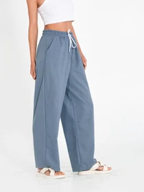 Брюки IJ модель wide-linen-blue Фото
