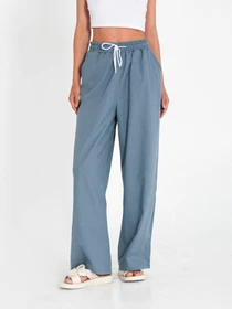 Брюки IJ модель wide-linen-blue Фото