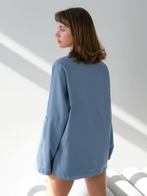 Сорочки IJ модель long-linen-blue Фото