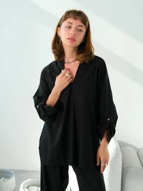 Сорочки IJ модель long-linen-black Фото