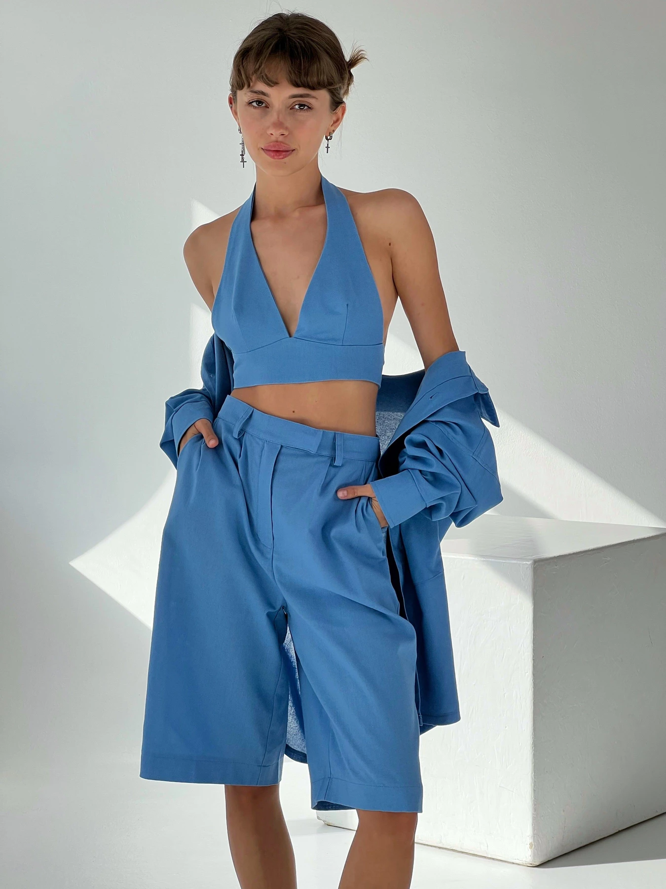 Футболки и поло IJ модель bra-linen-blue Фото