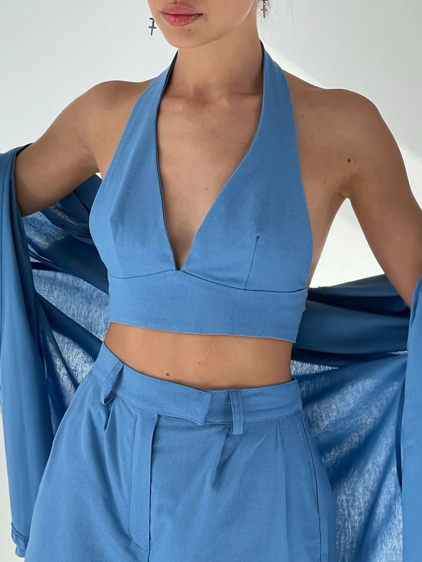 Футболки и поло IJ модель bra-linen-blue Фото