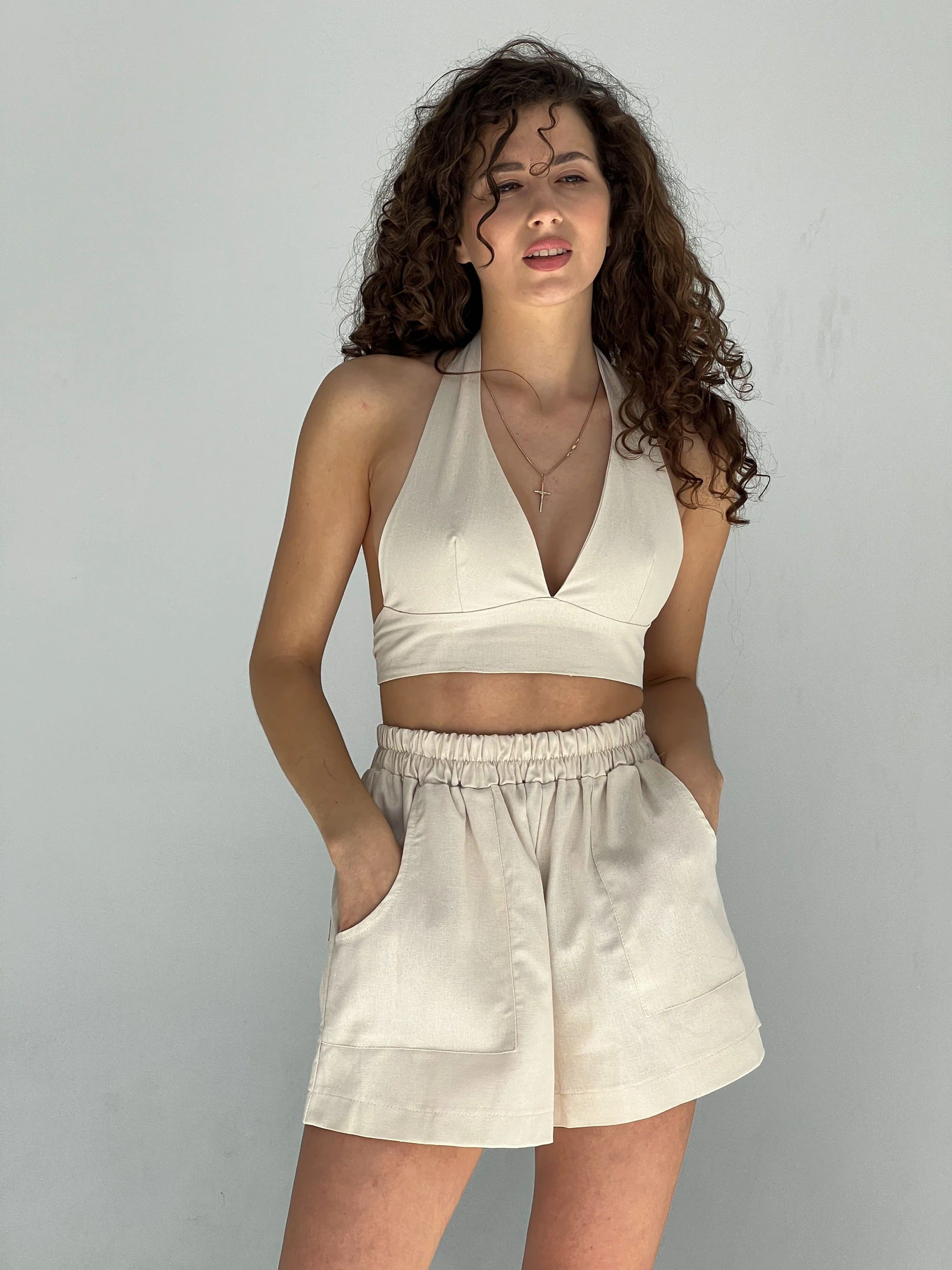 Шорти IJ модель short-1905-bej Шорти IJ модель short-1905-bej Фото
