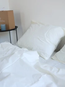 Комплект постельного белья с ткани Ранфорс цвет Молочный BedclozZzes модель 13169 Фото