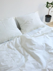 Комплект постельного белья с ткани Ранфорс цвет Молочный BedclozZzes модель 13169 Фото