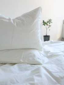 Комплект постельного белья с ткани Ранфорс цвет Молочный BedclozZzes модель 13169 Фото