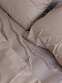 Комплект постільної білизни з тканини Ранфорс колір Мокко BedclozZzes модель 13155 Фото