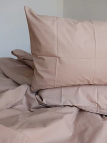 Комплект постільної білизни з тканини Ранфорс колір Мокко BedclozZzes модель 13155 Фото