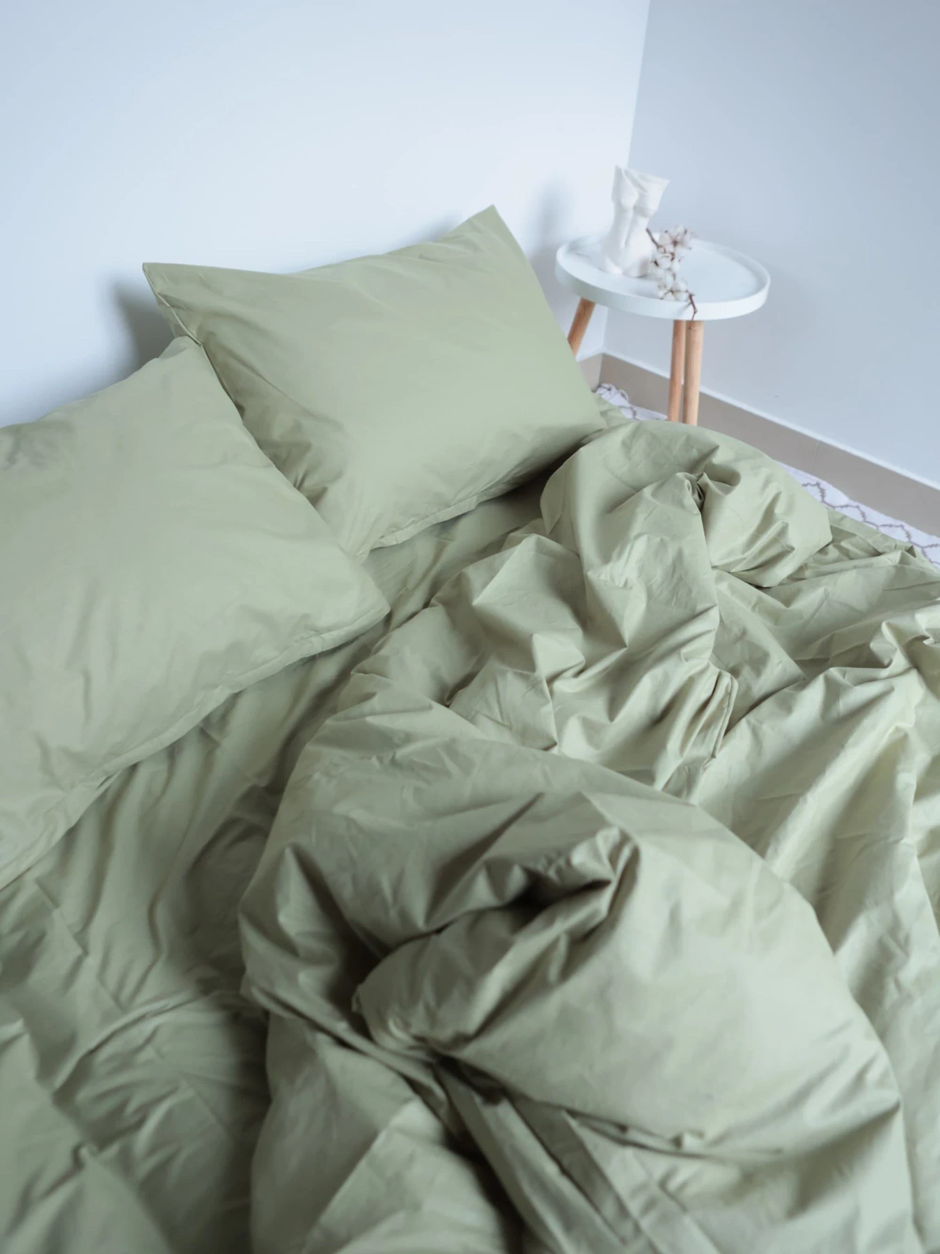 Комплект постільної білизни з тканини Ранфорс Оливкового кольору BedclozZzes модель 10158 Комплект постільної білизни з тканини Ранфорс Оливкового кольору BedclozZzes модель 10158 Фото
