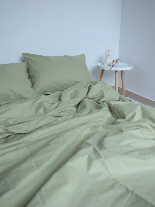 Комплект постельного белья с ткани Ранфорс Оливкового цвета BedclozZzes модель 10158 Фото