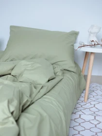Комплект постільної білизни з тканини Ранфорс Оливкового кольору BedclozZzes модель 10158 Фото