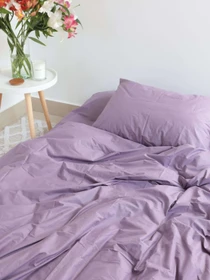Комплект постільної білизни з тканини Ранфорс Лавандового кольору BedclozZzes модель 7662 Фото