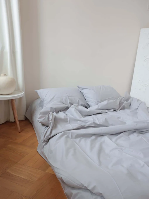 Комплект постельного белья с ткани Ранфорс Светло-серого цвета BedclozZzes модель 7277 Фото