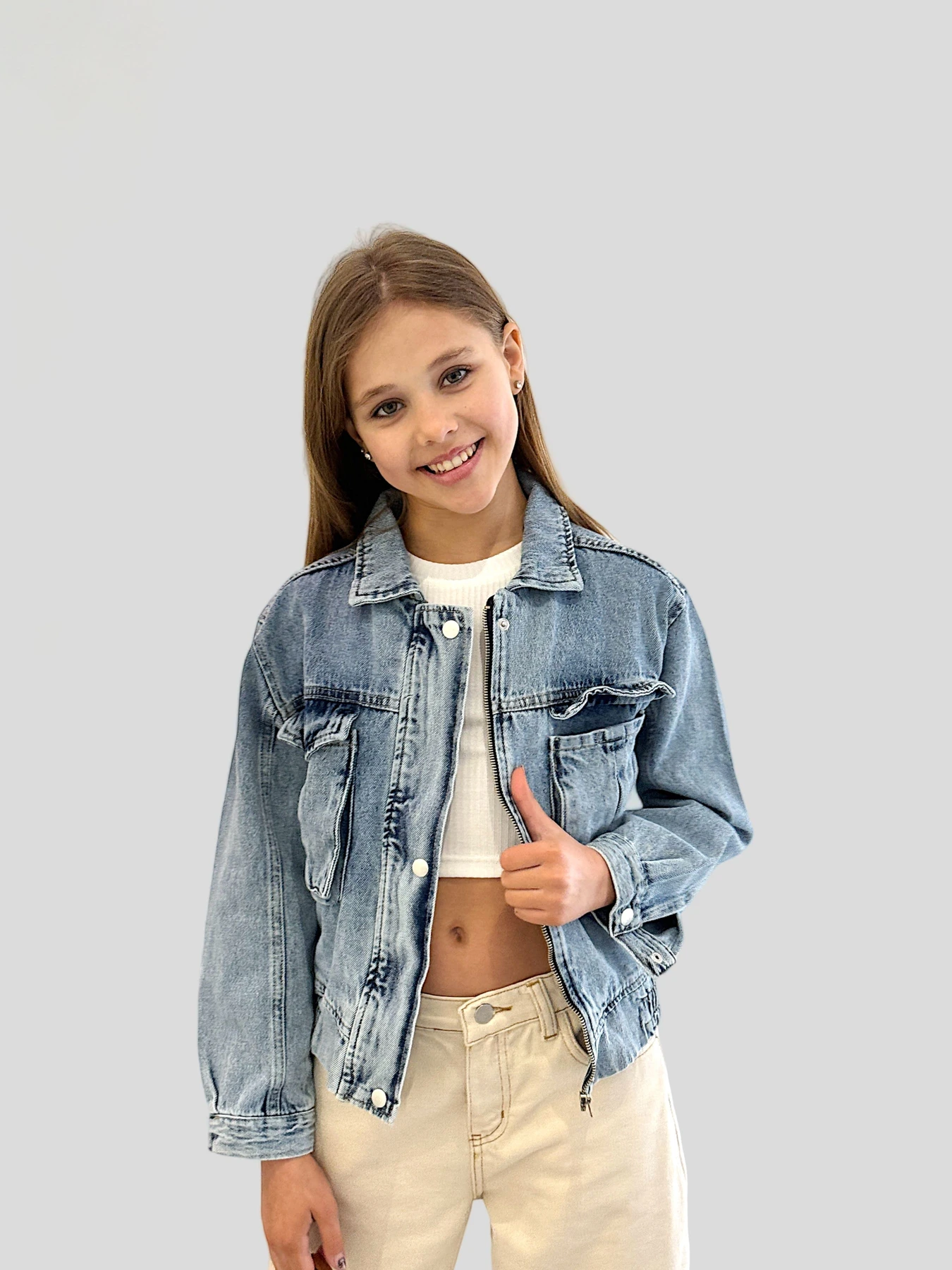 Куртки и дубленки EVIE модель Denim - 23236 Фото