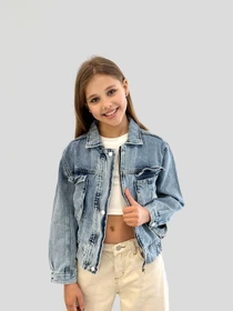 Куртки и дубленки EVIE модель Denim - 23236 Фото